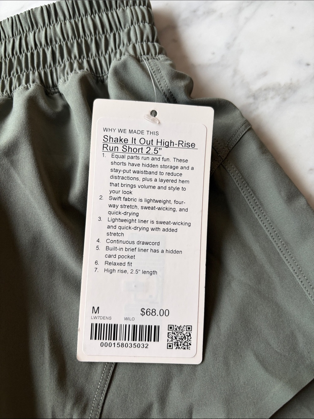 Lululemon Shake It Out High Rise Run Short 2.5” NWT - Picture 2 of 4